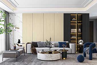 河池轻奢风格-客厅