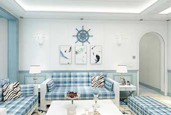 河池地中海风格-客厅